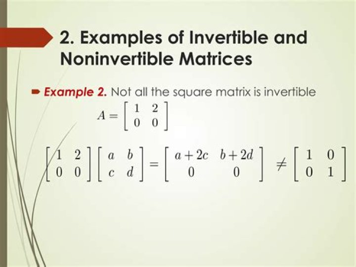 square matrix is not invertible if at least one row or column is zero