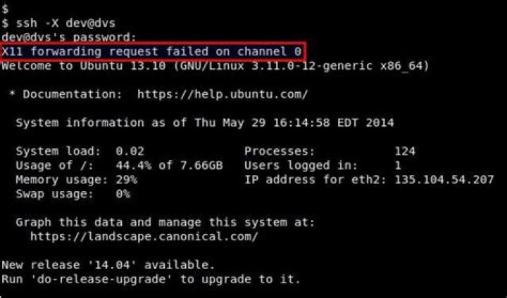 ssh -X warning: X11 forwarding request failed on channel 0
