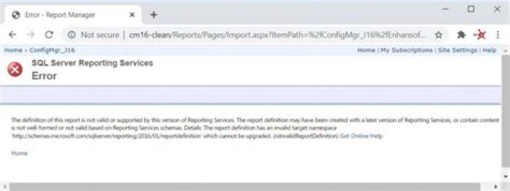 SSRS the definition of the report is invalid
