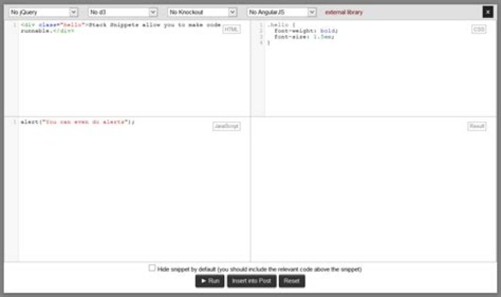 Stack Snippets