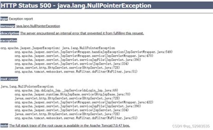 Stacktrace:] with root cause java.lang.NullPointerException