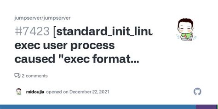 standard_init_linux.go:178: exec user process caused 