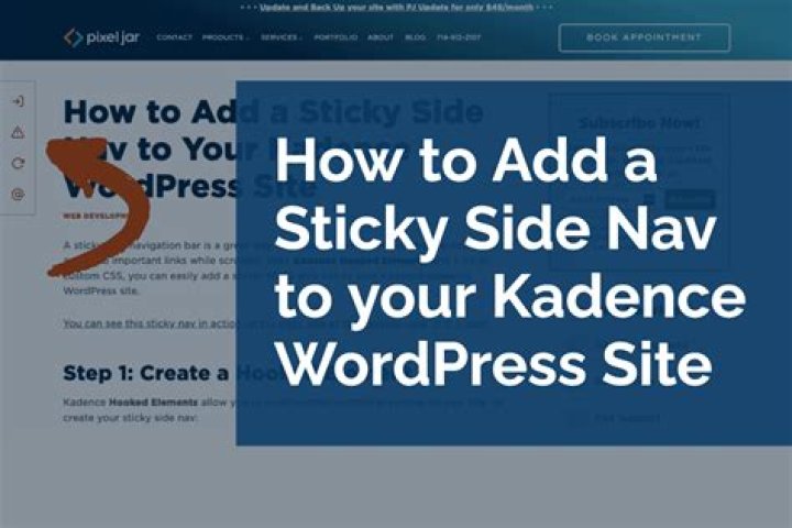 sticky nav reveals content behind it while scrolling slowly