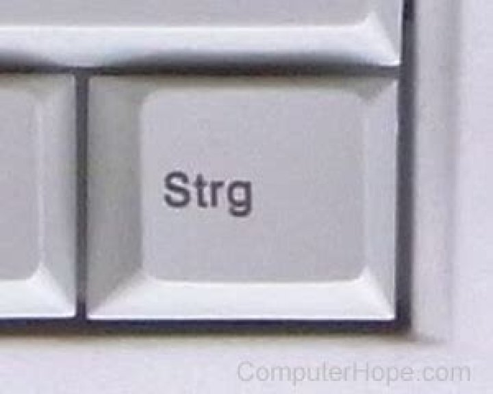STRG-Key is pressed all the time