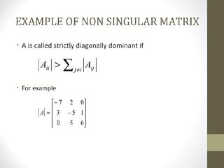 Strictly diagonally dominant matrices are non singular