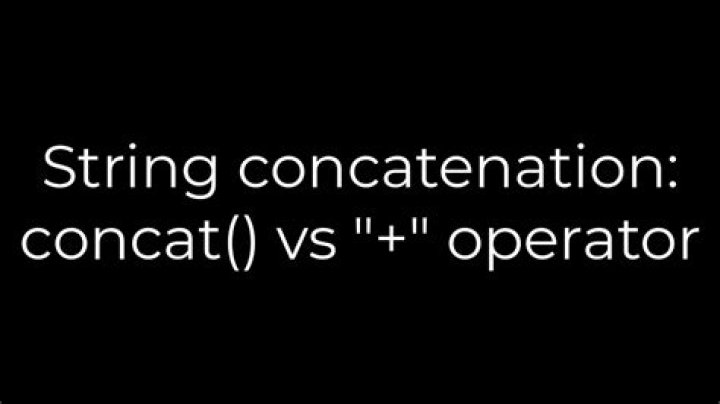 String concatenation: concat() vs 
