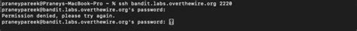 Stuck in Bandit level 0. (overthewire.org)