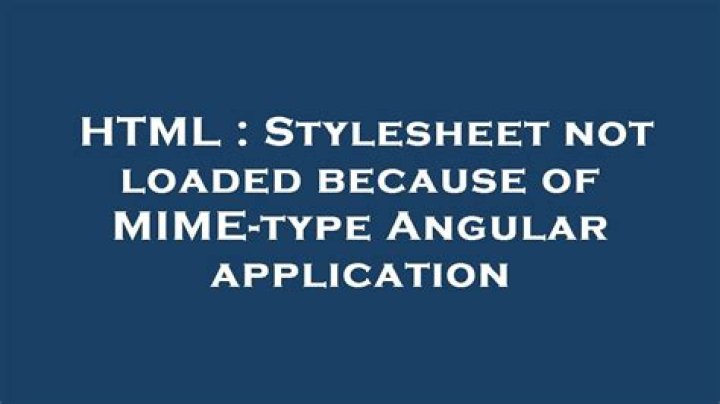 Stylesheet not loaded because of MIME-type