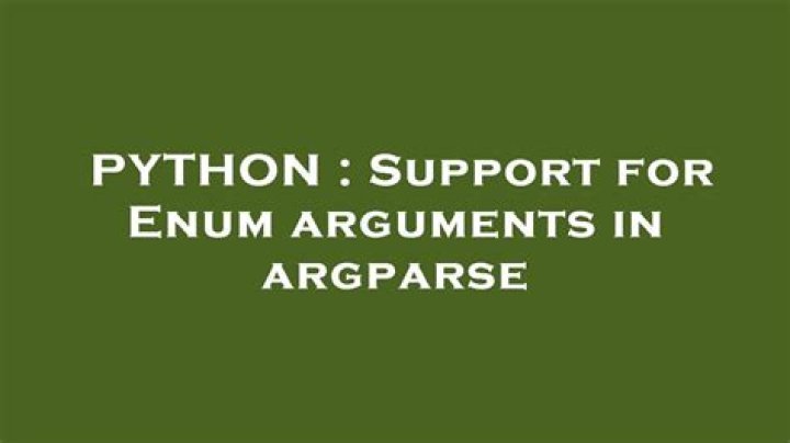 Support for Enum arguments in argparse