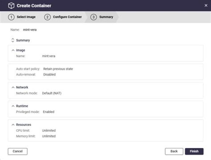 Switch Container Mode Dialog