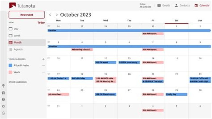 switch to calendar on TB 60+