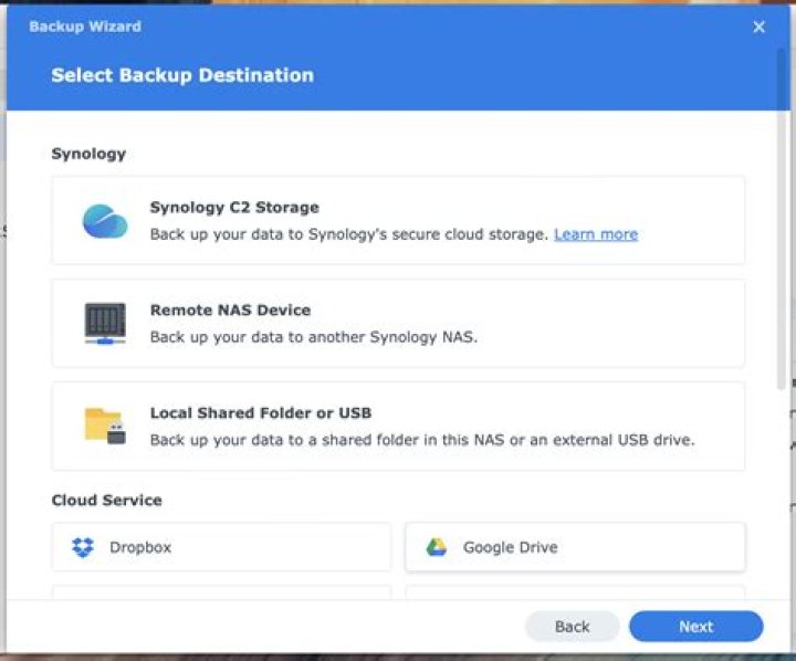 Synology Hyper Backup: 