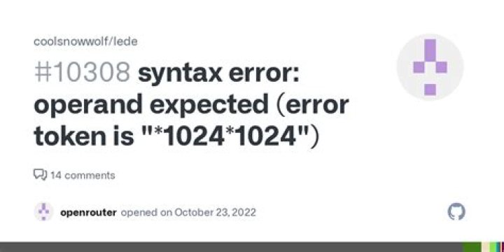 syntax error: operand expected (error token is 