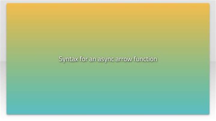 Syntax for an async arrow function