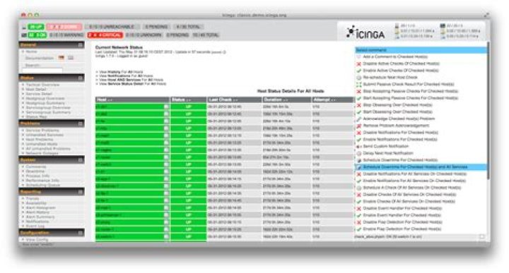 System monitoring with email notifications