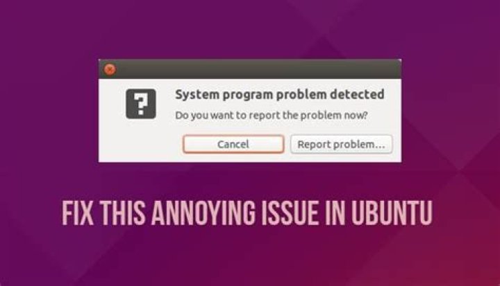 System program problem detected?