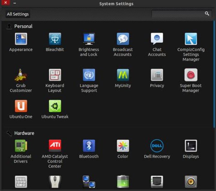 System Settings (GNOME Control Center), showing mouse pointer over "User Accounts"