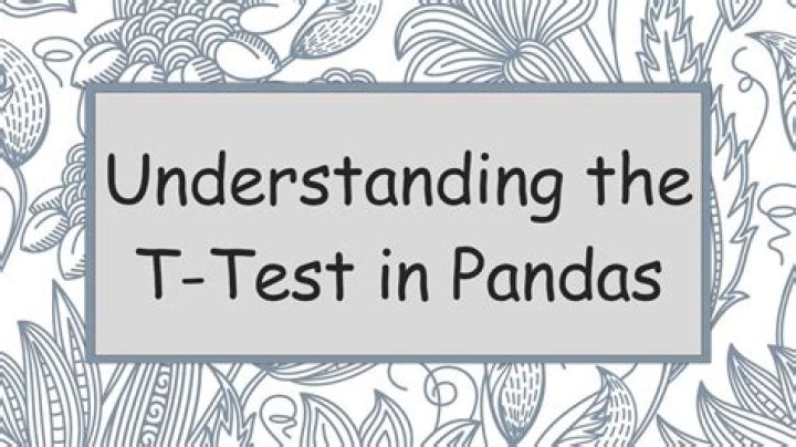 T-test in Pandas