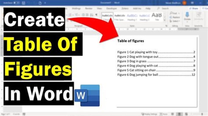 table of figures