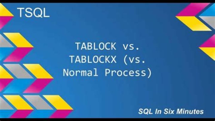 TABLOCK vs TABLOCKX