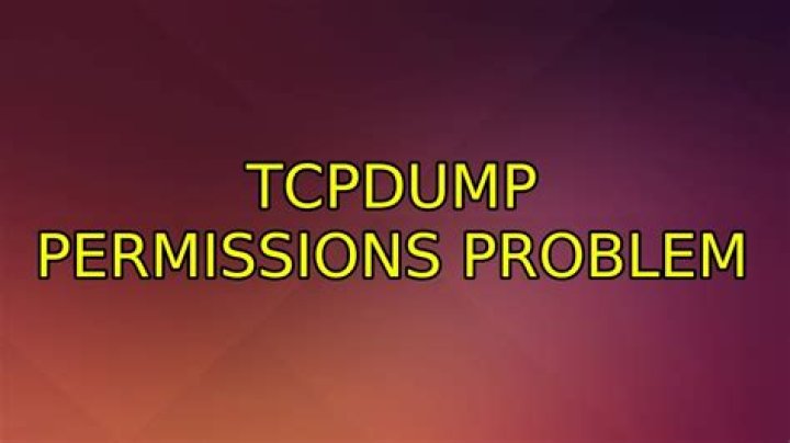 tcpdump permissions problem