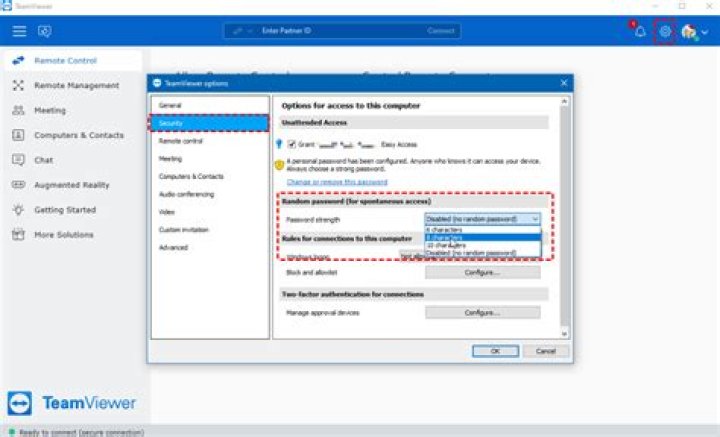 Teamviewer doesn't show password