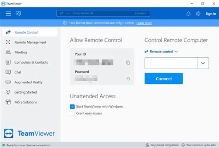 TeamViewer Screen Shot
