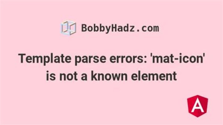 Template parse errors: 'mat-icon' is not a known element