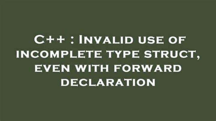 Tentative definition of struct with incomplete type