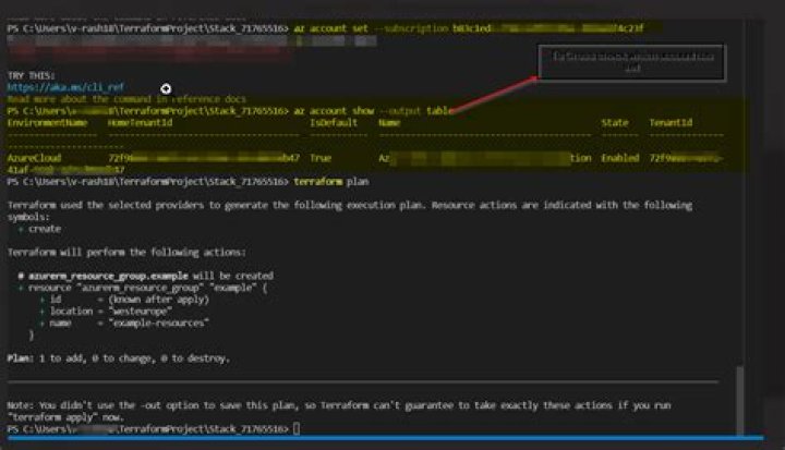 terraform azurerm : ERROR : exit status 1 - az login required
