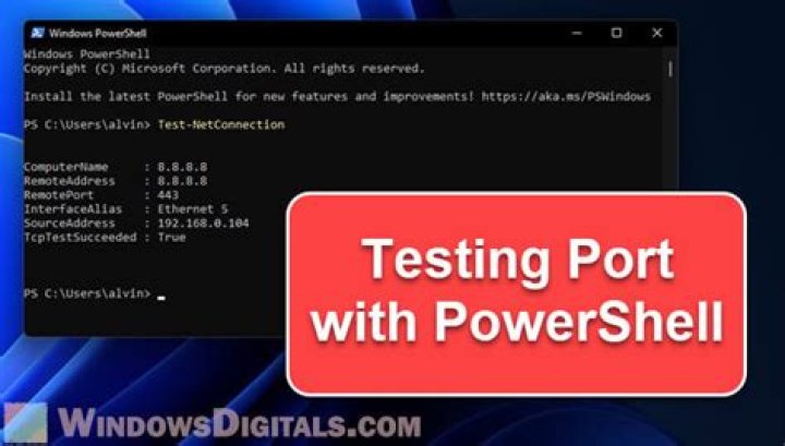 Test if a port on a remote system is reachable (without telnet)