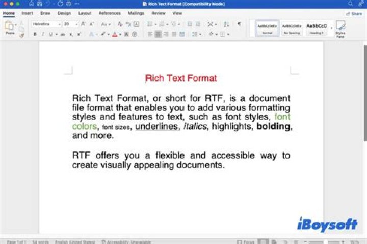 text format