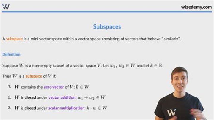 The definition of a subspace in linear algebra