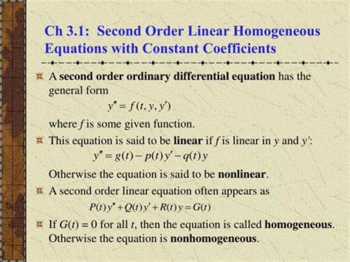 the homogeneous equation with constant coefficient