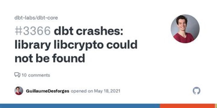 The library libcrypto could not be found