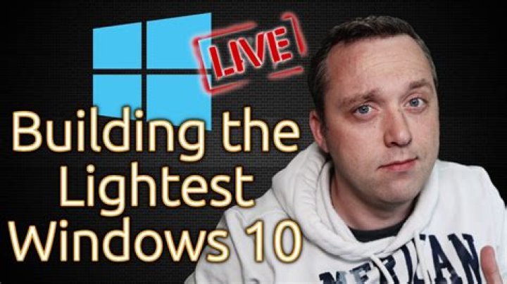 The lightest Windows 10 configuration possible for low-spec computer