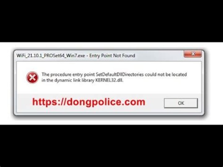 The procedure entry point DecodePointer could not be located in the dynamic link library KERNEL32.dll
