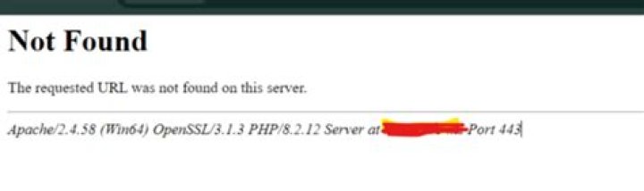 The requested URL /dashboard was not found on this server