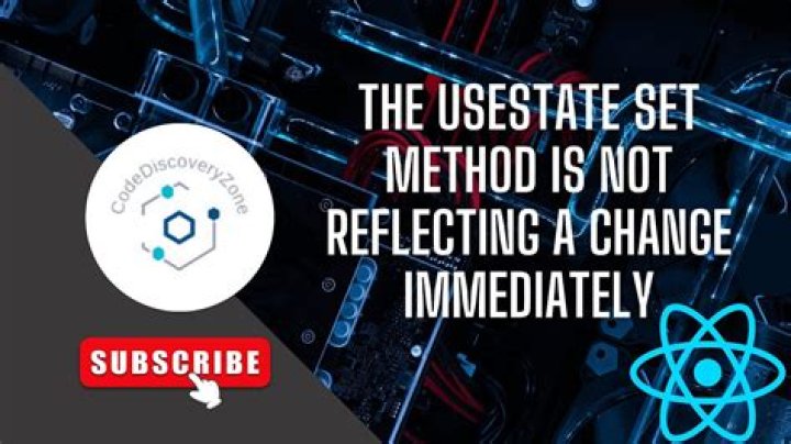 The useState set method is not reflecting a change immediately