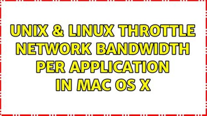 Throttle network bandwidth per application in Mac OS X
