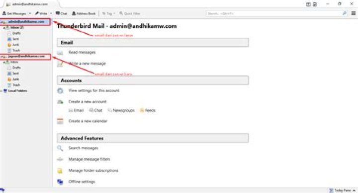 Thunderbird showing 