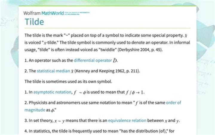 Tilde notation, what does it mean