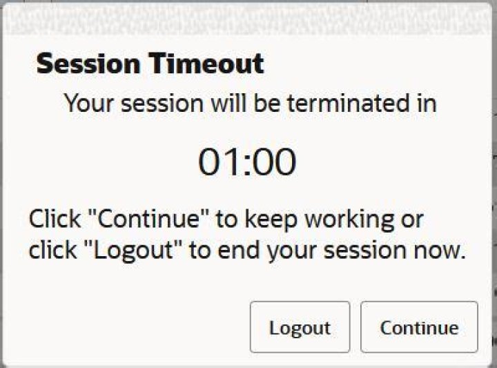 timeout message