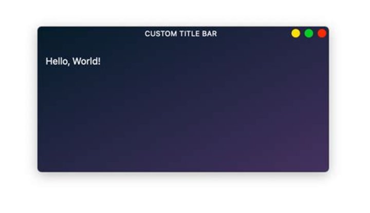 title bar