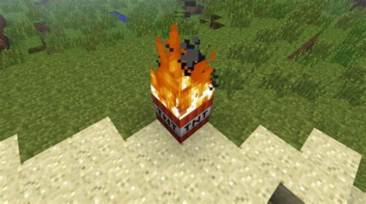 TNT ignited by fire
