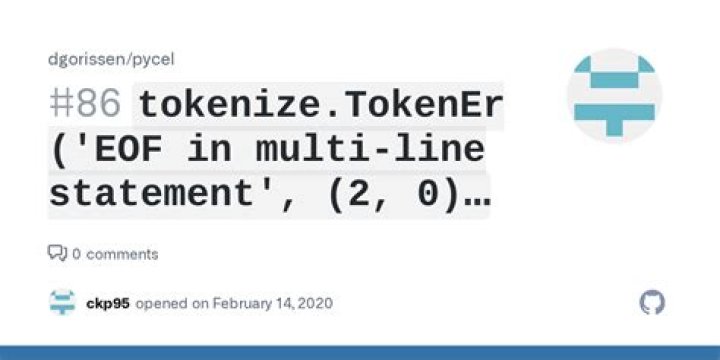 Token error: EOF in multi-line statement