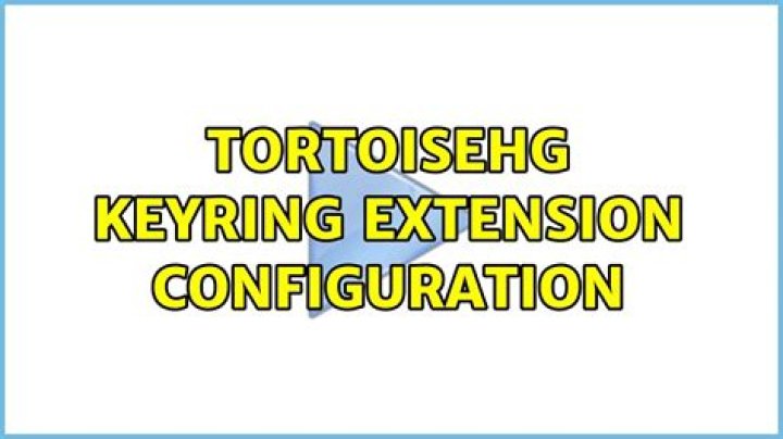 Tortoisehg keyring extension configuration