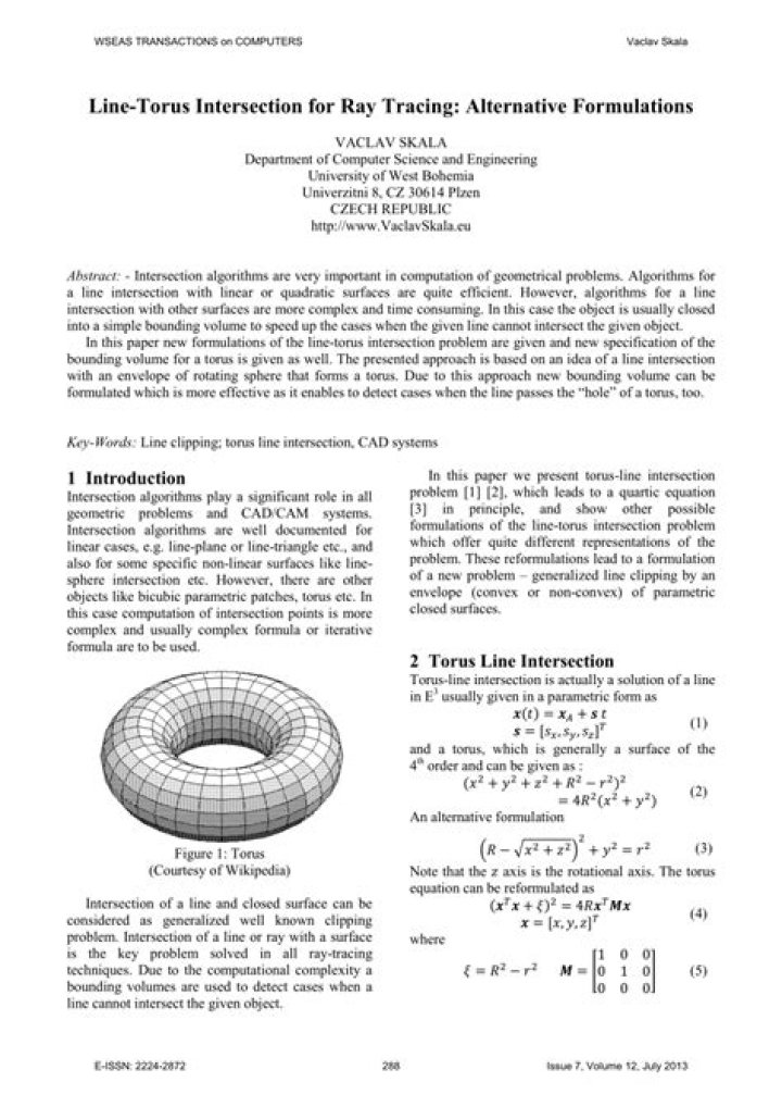 torus intersection