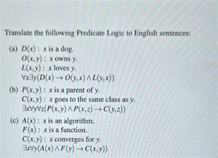 Translate from english to predicate logic