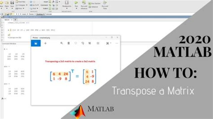 Transpose of a complex Matrix in MATLAB